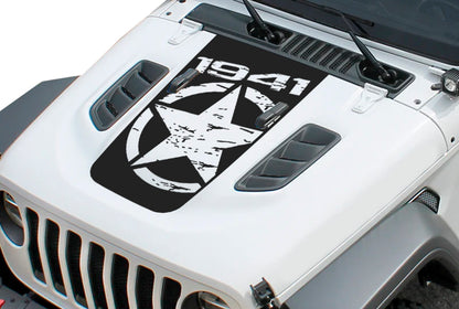 1941 Hood Decal Compatible with all Jeep Wrangler Gladiator JL JT 2018-2025