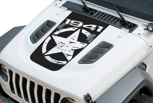 1941 Hood Decal Compatible with all Jeep Wrangler Gladiator JL JT 2018-2025