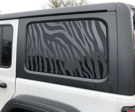Zebra Window Decal for Jeep Wrangler JL 2018-2025