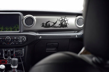 Dash Decal Mountain Scene with Compass fits any Gladiator or Wrangler Model