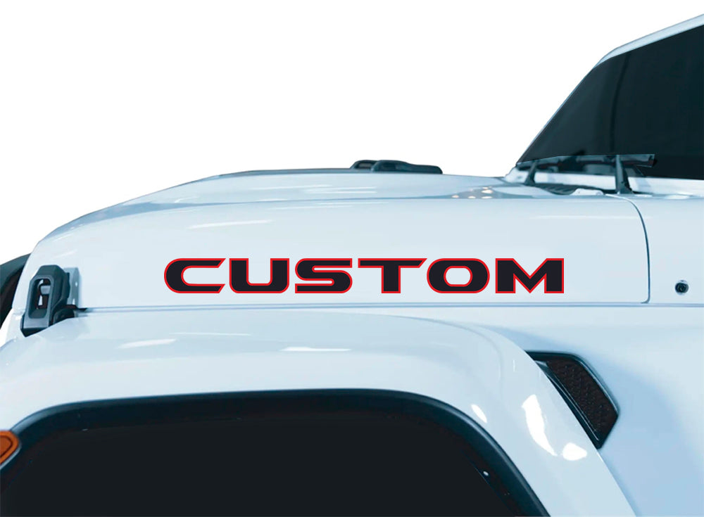 Jeep Name Hood Decal OEM Styles Fits all Jeep Wranglers 25in