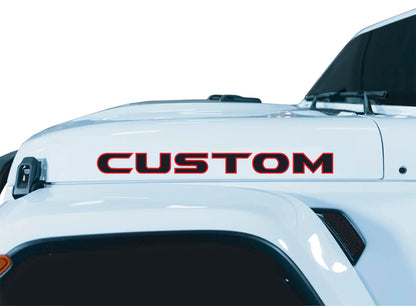 Jeep Name Hood Decal OEM Styles Fits all Jeep Wranglers 25in