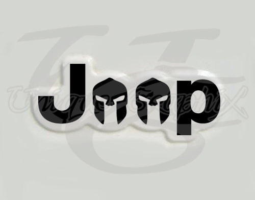 Custom Gladiator Warrior Fender Side Decal compatible with 1997 -2006 TJ Jeep Wrangler 1 pair