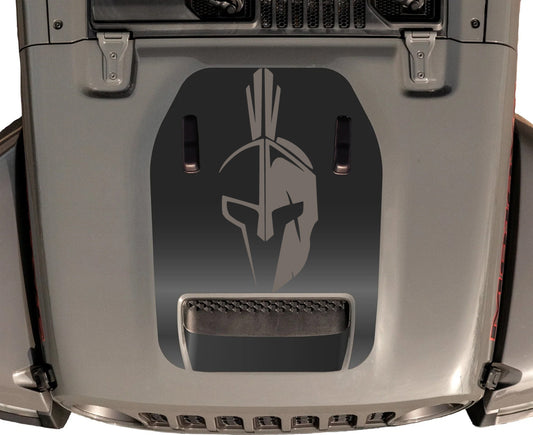 Hood Blackout Decal fits Jeep Wrangler Gladiator JL JT 2018-2025 Mojave 392 style Hood Warrior Decal