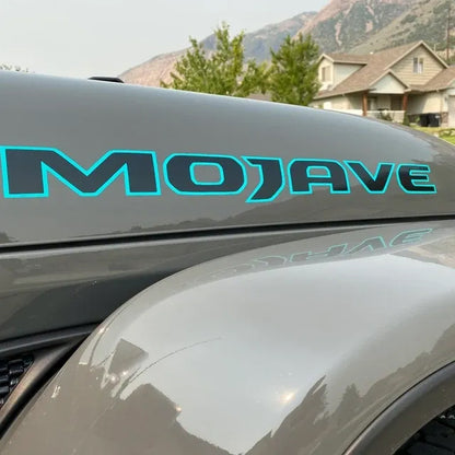 Mojave Hood Decals 2 color 1 pair 30in Compatible with 2018-2023 Jeep Wrangler JL