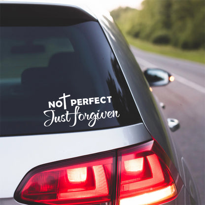 Not Pefect Just Forgiven Christian Religious Vinyl Decal car truck window sticker