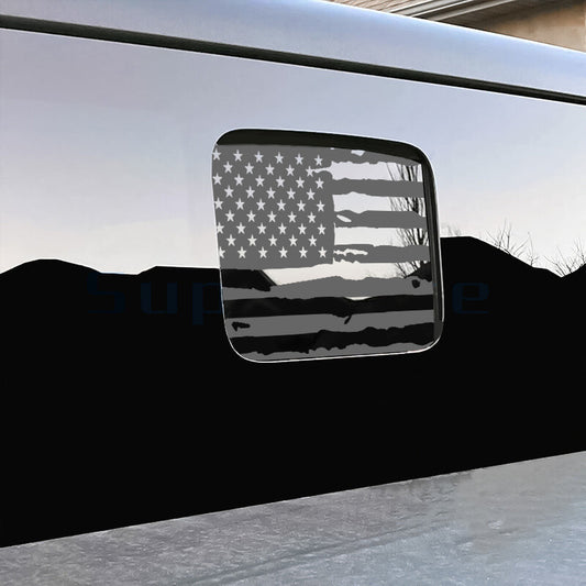 American Flag Rear Back Door Window Decal for Jeep Gladiator 2018-2025 Distressed