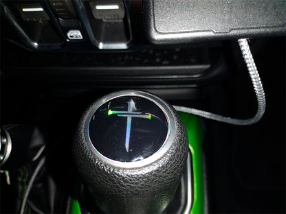 Personalized 3D Domed Flexible Gel Resin Shifter Badge For 2018-2025 Wrangler Gladiator Your image Pattern or Logo includes 4wd and shifter