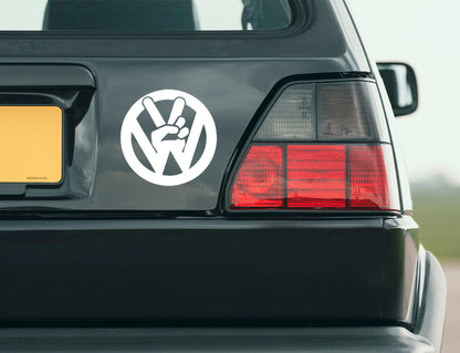 Vw Piece vinyl decal compatible with volkswagen gti golf bug bus beetle