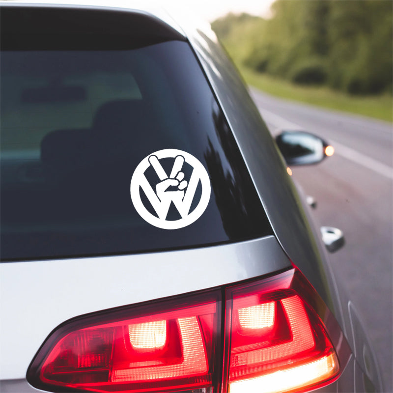Vw Piece vinyl decal compatible with volkswagen gti golf bug bus beetle