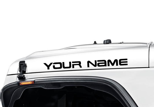 Custom YJ Style Hood Decals 1 pair Compatible with 1986–1995 Jeep Wrangler