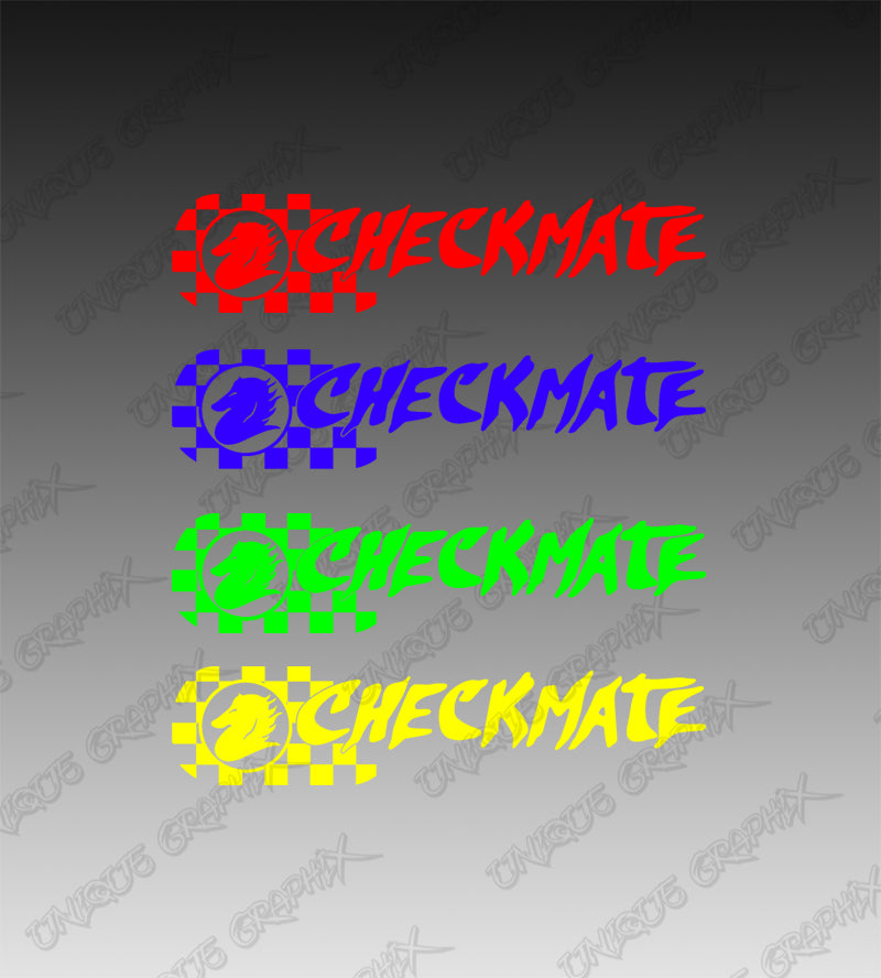 CHECKMATE Boats Decals for Check Mate Boat Hull 14inch image 1