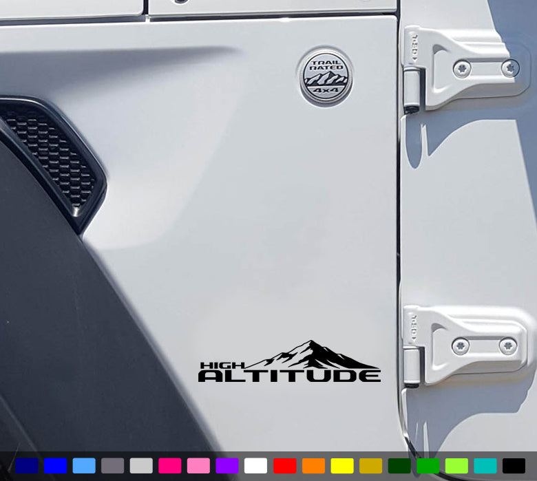 High Altitude Fender Decals fits Wrangler and Gladiator 1 Pair image 0
