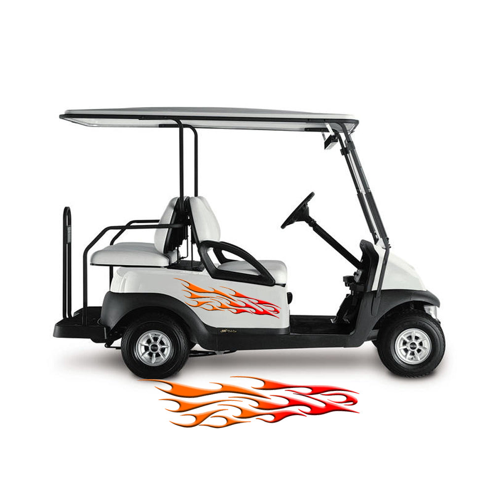 Golf Cart Decals Flames 1 pair 2 color UGX716 image 0