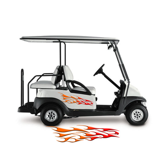 Golf Cart Decals Flames 1 pair 2 color UGX716 image 0