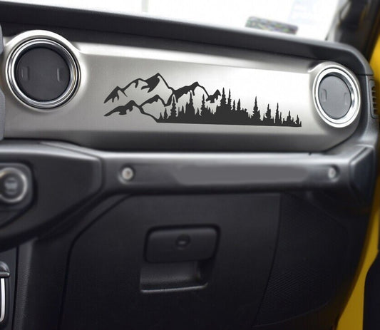 Dash Decal Mountain Scene fits any JL JT Gladiator or Wrangler Model image 0