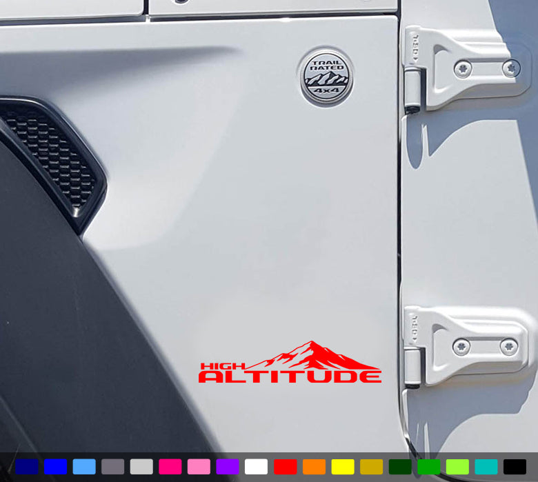 High Altitude Fender Decals fits Wrangler and Gladiator 1 Pair image 3