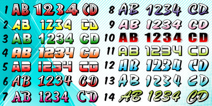 3D Domed Gel Letters for Boats PWC Registration Numbers Any Color Combination Domed Numbers