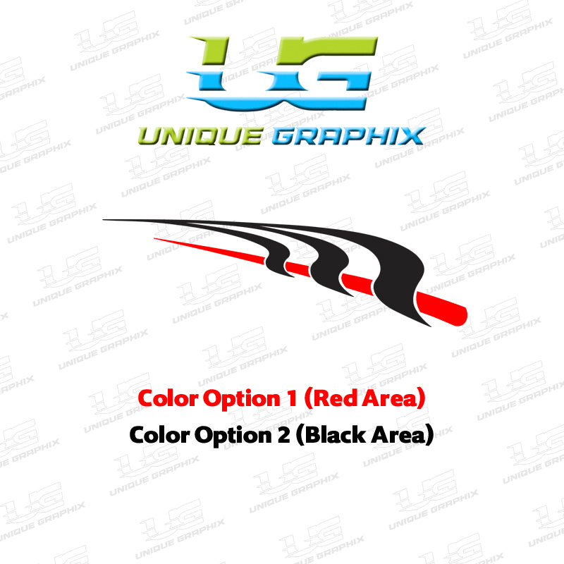 Golf Cart Decals Tribal Flames 1 pair 2 color UGX1246 image 3