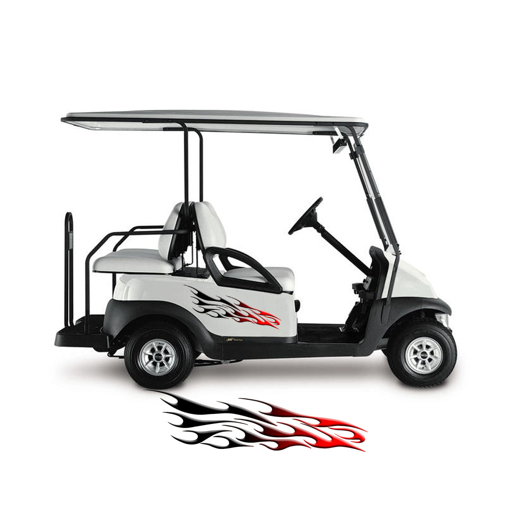 Golf Cart Decals Flames 1 pair 2 color UGX716 image 2
