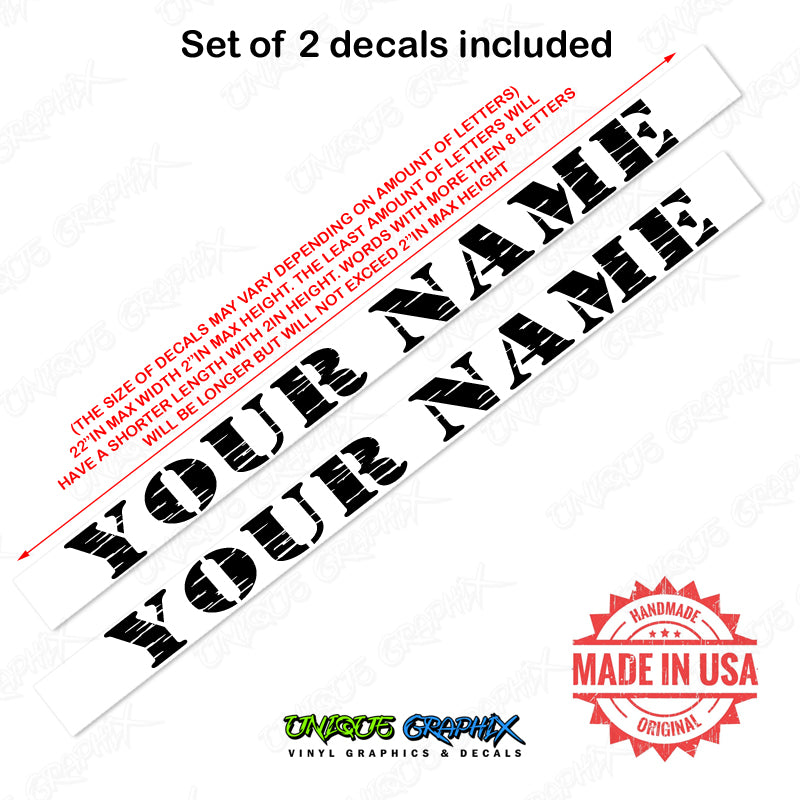 Custom Distressed Military Stencil Style Hood Decals 1 pair 22in Compatible with Jeep Wrangler