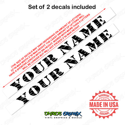 Custom Distressed Military Stencil Style Hood Decals 1 pair 22in Compatible with Jeep Wrangler