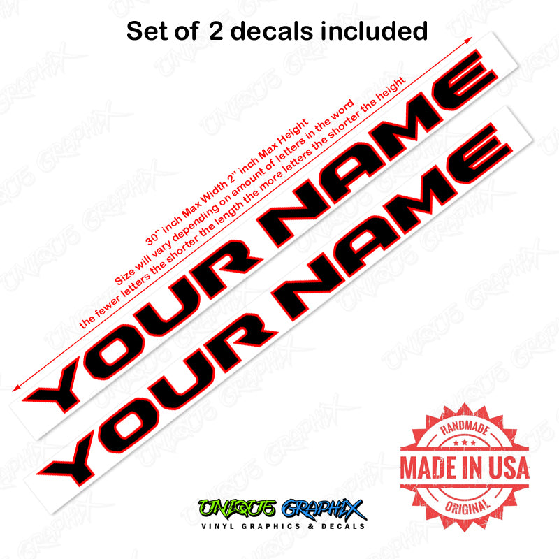 Jeep Name Hood Decals 2 color 1 pair 30in Fits 2018-2023 Jeep Wrangler