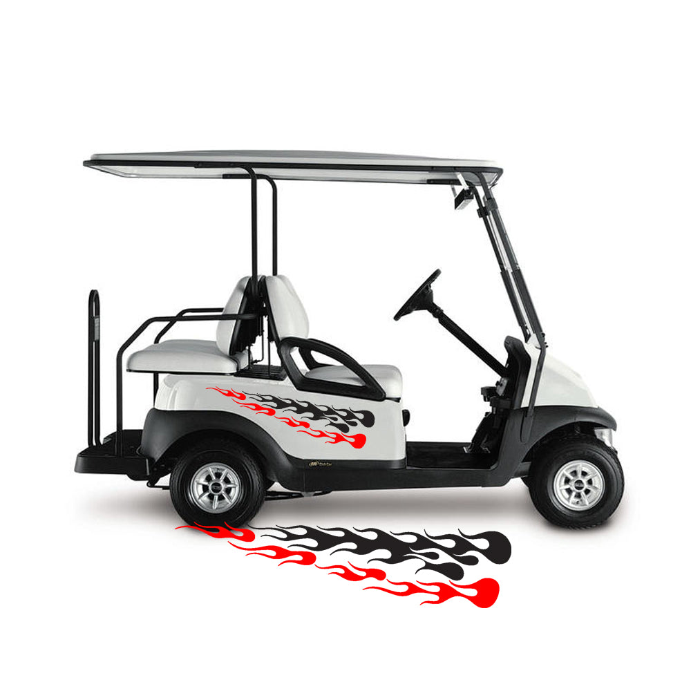 Golf Cart Decals Tribal Flames 1 pair 2 color UGX1234 image 2