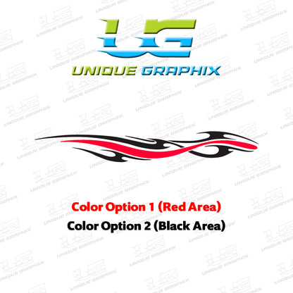 Golf Cart Decals Tribal Flames Go Kart Graphic s 1 pair 2 color UGX749 image 3