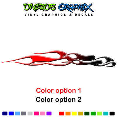 Golf Cart Decals Side Graphics 1 pair 2 color Flames UGX757