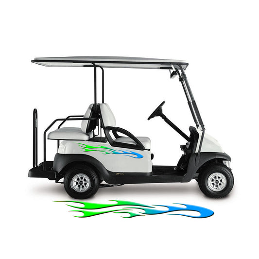 Golf Cart Decals Side Graphics 1 pair 2 color Flames UGX775