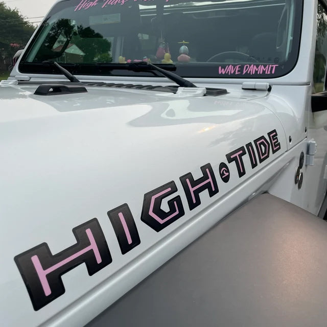 Jeep Name Hood Decals 2 color 1 pair 30in Fits 2018-2023 Jeep Wrangler