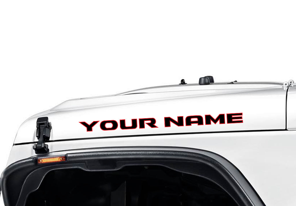 Jeep Name Hood Decal JK OEM Style 2 color Fits all Jeep Wranglers 25in