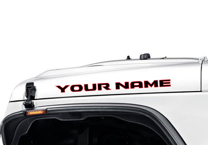 Jeep Name Hood Decal JK OEM Style 2 color Fits all Jeep Wranglers 25in