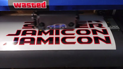 Jeep Name Hood Decal JK OEM Style 2 color Fits all Jeep Wranglers 25in