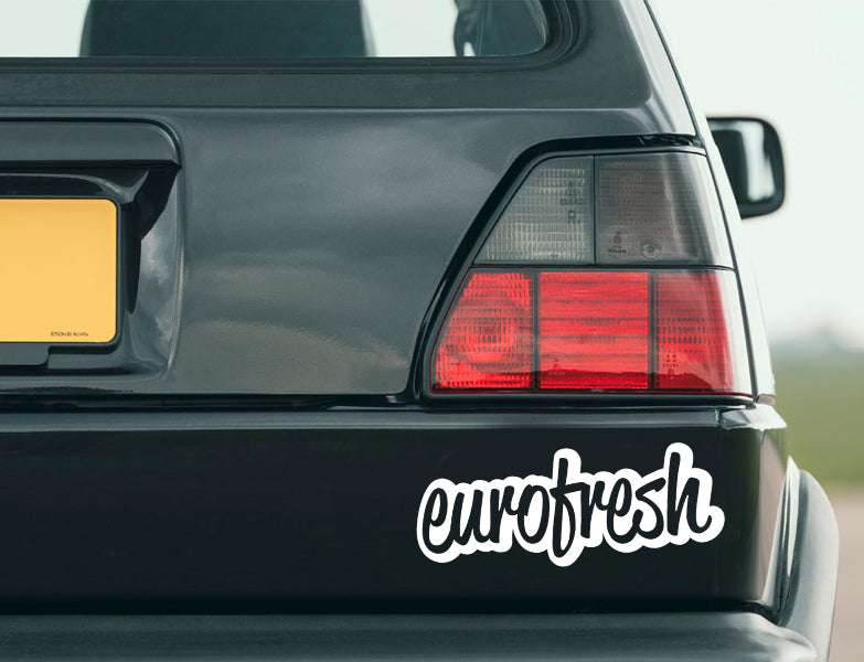 Vw Eurofresh Decal Retro Vinyl Decal for Vdub Enthusiasts compatible with Volkswagen Gti Golf Bug Bus Beetle