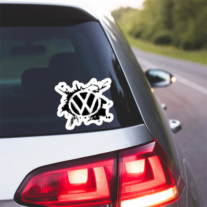 Vw Splat vinyl decal compatible with volkswagen gti golf bug bus beetle